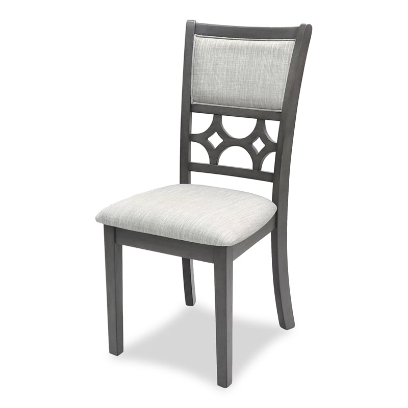 New Classic Furniture Mitchell 5-Piece Transitional Wood Dining Set in Gray