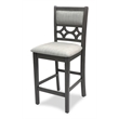 New Classic Furniture Mitchell 5-Piece Transitional Wood Counter Set in Gray