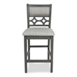 New Classic Furniture Mitchell 5-Piece Transitional Wood Counter Set in Gray