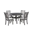 New Classic Furniture Amy 5-Piece Contemporary Wood Dining Set in Gray