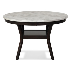 New Classic Furniture Celeste Faux Marble & Wood Dining Table in Espresso