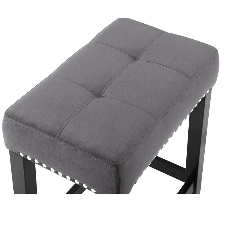 New Classic Furniture Celeste 4-Piece Faux Marble & Wood Bar Set in Gray