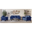 New Classic Furniture Alani Contemporary Fabric & Wood Accent Chair in Blue