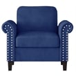 New Classic Furniture Alani Contemporary Fabric & Wood Accent Chair in Blue