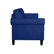 New Classic Furniture Alani Contemporary Fabric & Wood Accent Chair in Blue