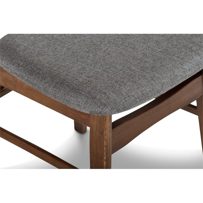 New Classic Furniture Morocco 5-Piece Mid-Century Wood Dining Set in Dark Gray