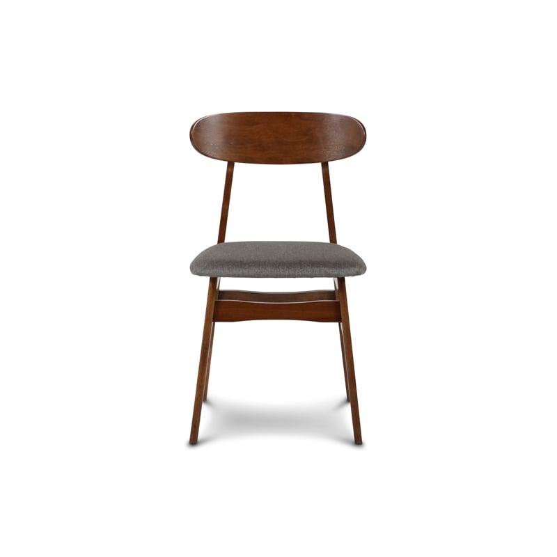 New Classic Furniture Morocco 7-Piece Mid-Century Wood Dining Set in Dark Gray