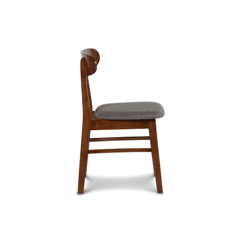 New Classic Furniture Morocco 7-Piece Mid-Century Wood Dining Set in Dark Gray