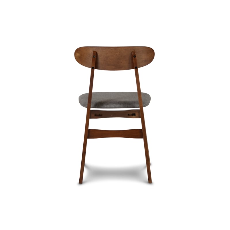 New Classic Furniture Morocco 7-Piece Mid-Century Wood Dining Set in Dark Gray