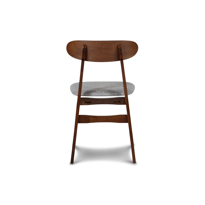 New Classic Furniture Morocco 7-Piece Mid-Century Wood Dining Set in Light Gray