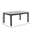 New Classic Furniture Celeste Faux Marble/Wood Dining Set w/ 4 Blue Chairs