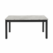 New Classic Furniture Celeste Faux Marble/Wood Dining Set w/ 4 Black Chairs