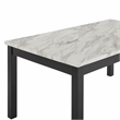New Classic Furniture Celeste Faux Marble/Wood Dining Set w/ 4 Black Chairs