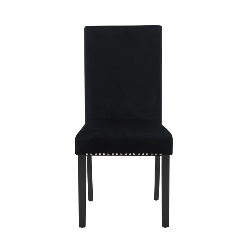 New Classic Furniture Celeste 5-Pc Faux Marble/Wood Dining Set w/ 4 Chair-Black