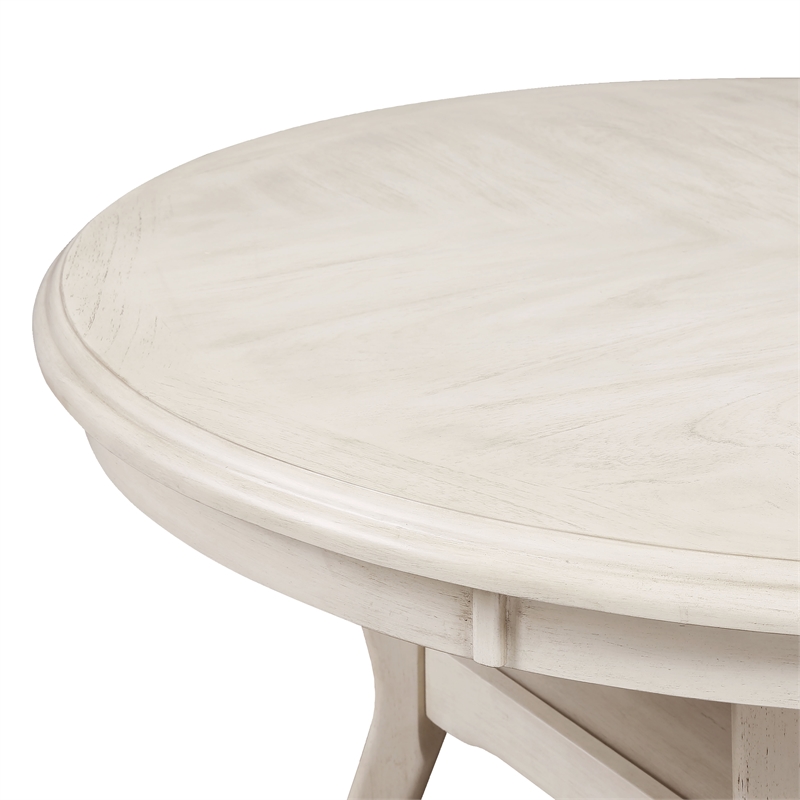 New Classic Furniture Amy 5-Piece Wood Dining Table Set in Bisque Beige