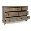 New Classic Allegra 4-Piece Wood King Bedroom Set with Chest in Pewter