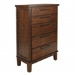New Classic Cagney 4-Piece Wood King Bedroom Set with Chest in Chestnut