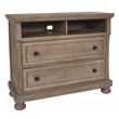 New Classic Furniture Allegra 2-Drawer Wood Media Console in Pewter