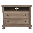 New Classic Furniture Allegra 2-Drawer Wood Media Console in Pewter