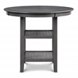 New Classic Furniture Amy 5-Piece Round Wood & Fabric Counter Set in Gray