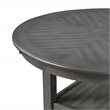 New Classic Furniture Amy 5-Piece Round Wood & Fabric Counter Set in Gray