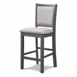 New Classic Furniture Amy 5-Piece Round Wood & Fabric Counter Set in Gray