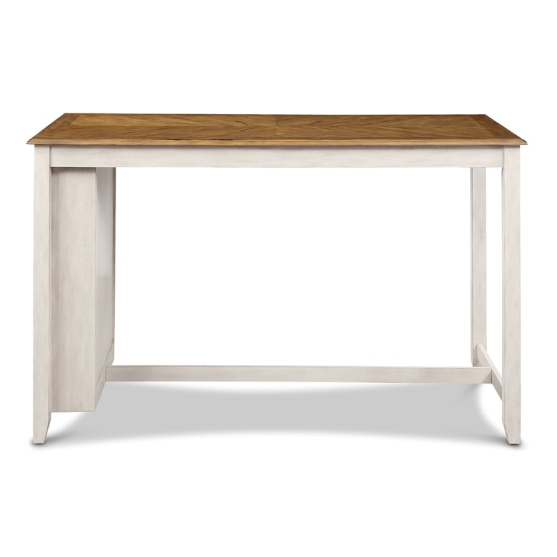 New Classic Furniture Amy 5-Piece Wood & Fabric Counter Set in Beige/Brown