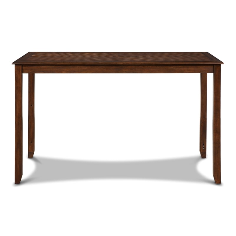 New Classic Furniture Amy 5-Piece Rectangle Wood & Fabric Counter Set in Cherry