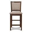 New Classic Furniture Amy 5-Piece Rectangle Wood & Fabric Counter Set in Cherry