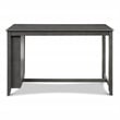 New Classic Furniture Amy 5-Piece Rectangle Wood & Fabric Counter Set in Gray