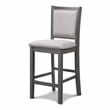 New Classic Furniture Amy 5-Piece Rectangle Wood & Fabric Counter Set in Gray