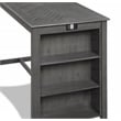 New Classic Furniture Amy 5-Piece Rectangle Wood & Fabric Counter Set in Gray