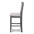 New Classic Furniture Amy 5-Piece Rectangle Wood & Fabric Counter Set in Gray
