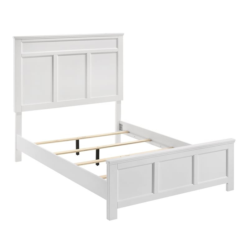 New Classic Furniture Andover Traditional Wood Full Bed in White