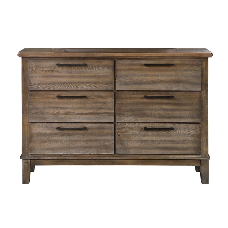 New Classic Cagney 4-Piece Wood King Bedroom Set with Nightstand in Brown