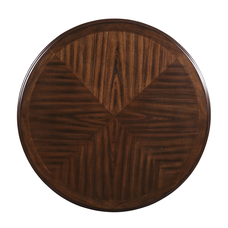 New Classic Cori 5-Piece Round Wood Dining Table Set with 4 Chairs in Cherry