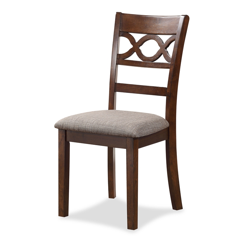 New Classic Cori 5-Piece Round Wood Dining Table Set with 4 Chairs in Cherry