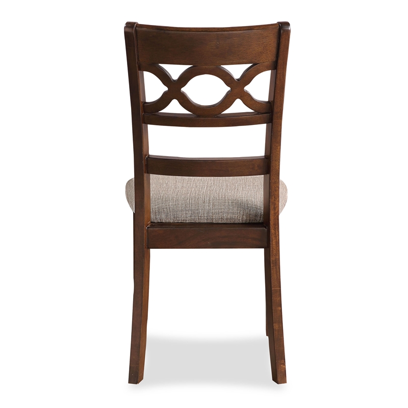 New Classic Cori 5-Piece Round Wood Dining Table Set with 4 Chairs in Cherry