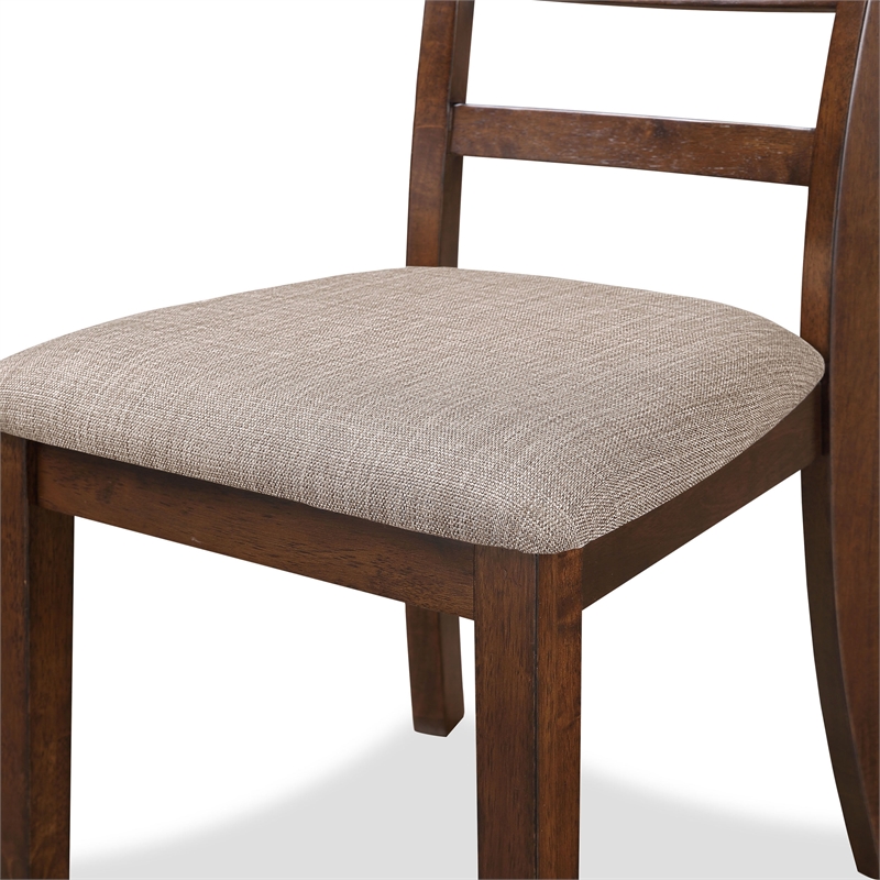 New Classic Cori 5-Piece Round Wood Dining Table Set with 4 Chairs in Cherry