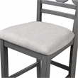New Classic Cori 5-Piece Round Wood Counter Table Set with 4 Chairs in Gray