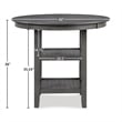 New Classic Cori 5-Piece Round Wood Counter Table Set with 4 Chairs in Gray