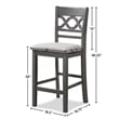 New Classic Cori 5-Piece Round Wood Counter Table Set with 4 Chairs in Gray
