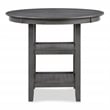 New Classic Cori 5-Piece Round Wood Counter Table Set with 4 Chairs in Gray