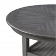 New Classic Cori 5-Piece Round Wood Counter Table Set with 4 Chairs in Gray