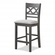 New Classic Cori 5-Piece Round Wood Counter Table Set with 4 Chairs in Gray