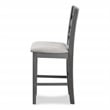 New Classic Cori 5-Piece Round Wood Counter Table Set with 4 Chairs in Gray