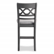 New Classic Cori 5-Piece Round Wood Counter Table Set with 4 Chairs in Gray