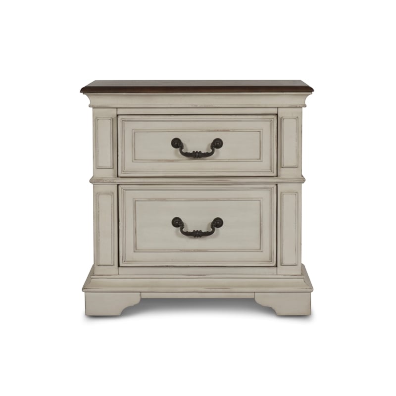 New Classic Furniture Anastasia 5-Piece Wood Queen Bedroom Set in Ant White