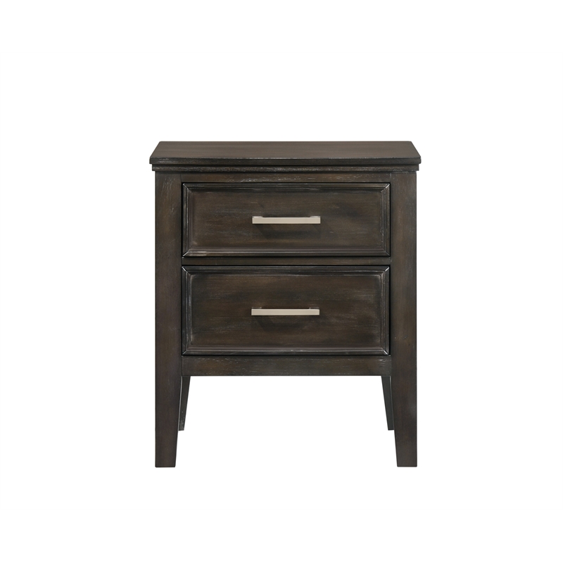 New Classic Andover 4-Piece Wood Cal King Bedroom Set with Nightstand in Nutmeg