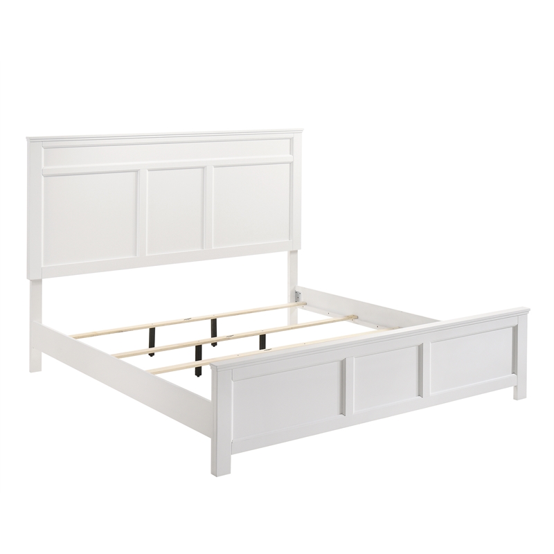 New Classic Andover 4-Piece Wood King Bedroom Set with Chest in White
